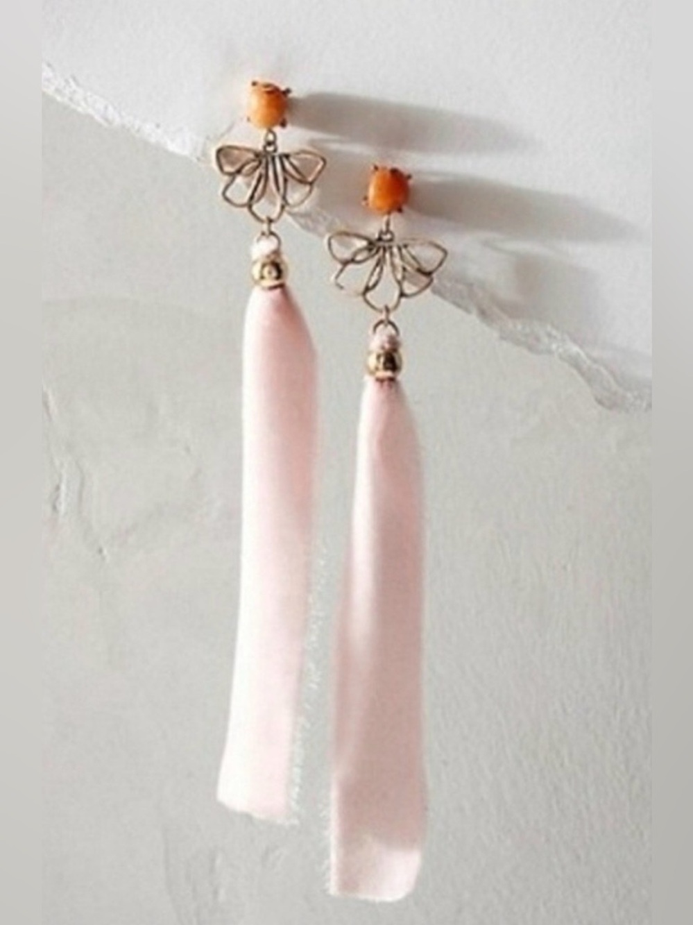 Free People Lulu Ribbon Butterfly Dangle Earrings